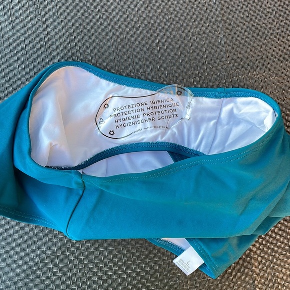 Swimsuit 2 Piece Ruffle Tummy Control Peplum Spaghetti StrapTankini Med - Picture 8 of 9